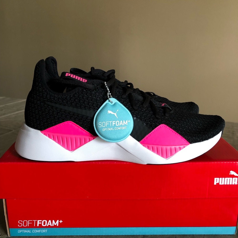 PUMA Black & Pink Incite FS Training Sneakers Size 9.5 Women’s Sneakers NEW - Picture 4 of 7